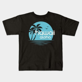 Hawaii sunset  design, print, typography Kids T-Shirt